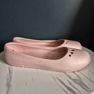 Crocs Ballerina Slip On Comfort Shoes Pink Size 11